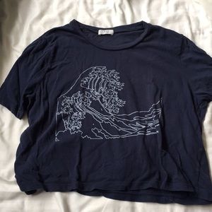 Navy crop top